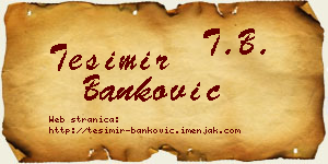 Tešimir Banković vizit kartica